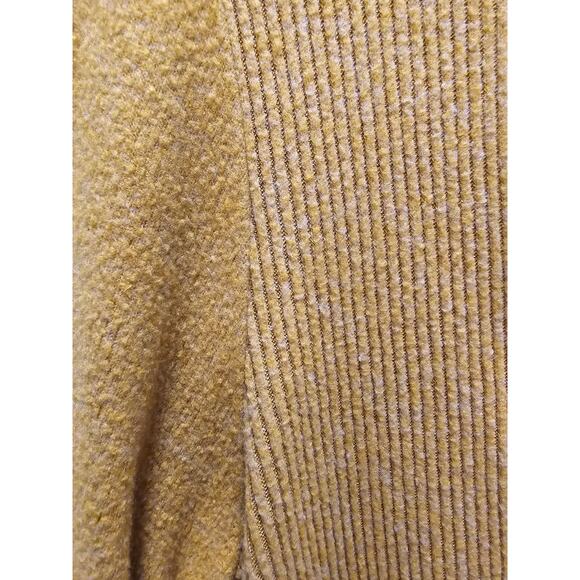 Saturday Sunday Anthropologie yellow gathered sleeve lightweight knit sweater M - Picture 5 of 10
